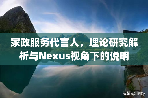 家政服务代言人，理论研究解析与Nexus视角下的说明