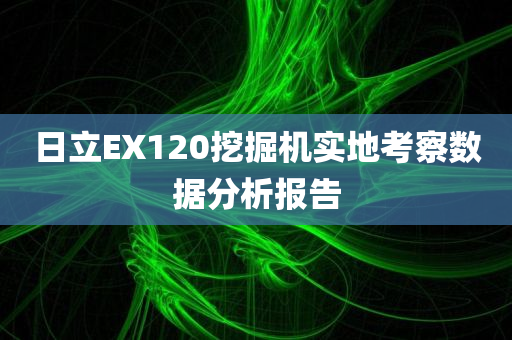 日立EX120挖掘机实地考察数据分析报告