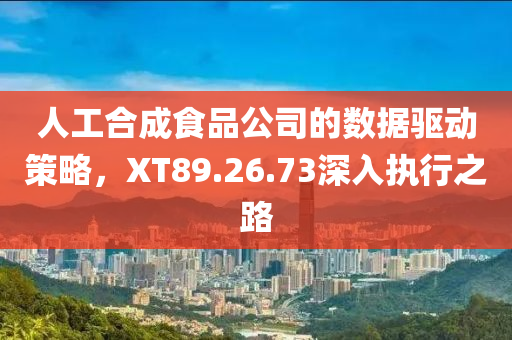 人工合成食品公司的数据驱动策略，XT89.26.73深入执行之路