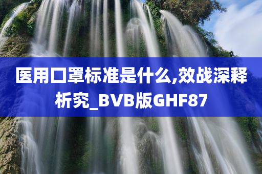 医用囗罩标准是什么,效战深释析究_BVB版GHF87