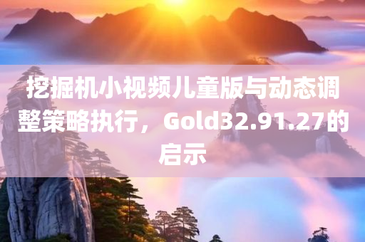 挖掘机小视频儿童版与动态调整策略执行，Gold32.91.27的启示