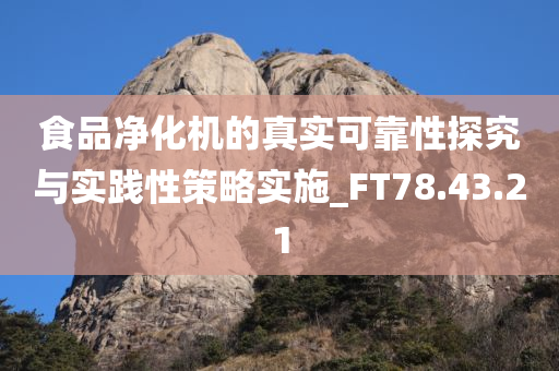 食品净化机的真实可靠性探究与实践性策略实施_FT78.43.21