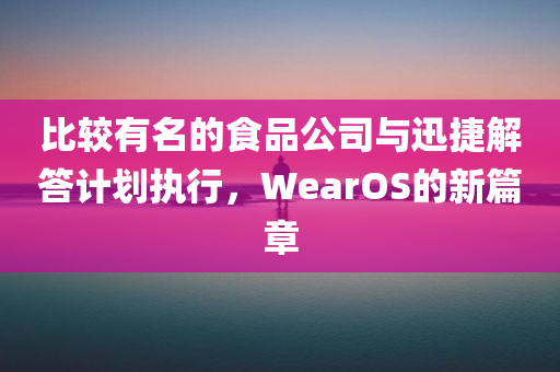 比较有名的食品公司与迅捷解答计划执行，WearOS的新篇章