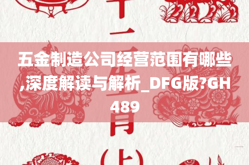 五金制造公司经营范围有哪些,深度解读与解析_DFG版?GH489