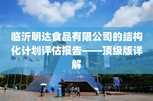 临沂明达食品有限公司的结构化计划评估报告——顶级版详解