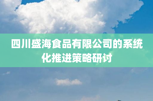 四川盛海食品有限公司的系统化推进策略研讨